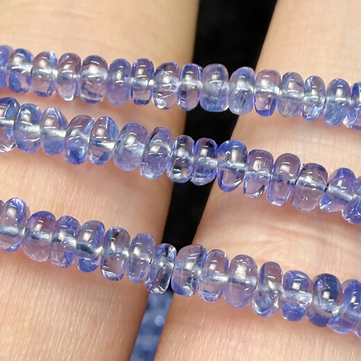 Ally natural premium tanzanite glossy abacus disc beads loose beads DIY bracelet necklace semi-finished products imported from India 2.5-3.7mm 1 piece 40cm Picture below 1 2
