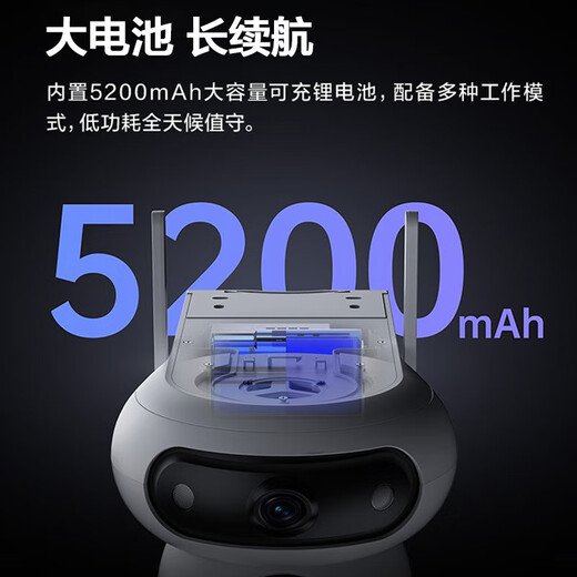萤石摄像头H90 4G室内外家用360度高清双摄800万监控监控器全彩夜视全景语音手机远程 HB90pro400万+400万无限流量款+太阳能 2.8MM+6MM 【新品现货速发】标配+64G卡