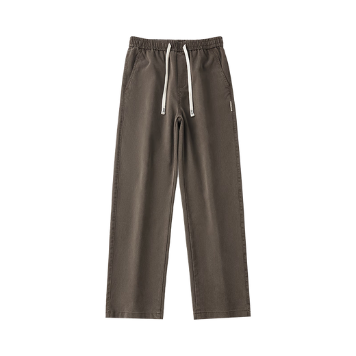 Jeanswest Jeanswest solid color wide-leg men's casual pants 2025 spring new loose versatile straight-leg trendy men's long pants JS9901 khaki L