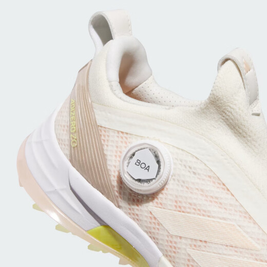 阿迪达斯 （adidas）高尔夫球鞋女士休闲时尚 ADIZERO ZG BOA 户外运动无钉鞋2025新款 IH9894 白/粉/黄 34