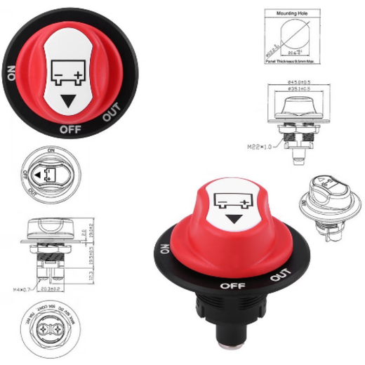 50A100A200A300A yacht RV high current power supply master switch car battery modification power off 50A