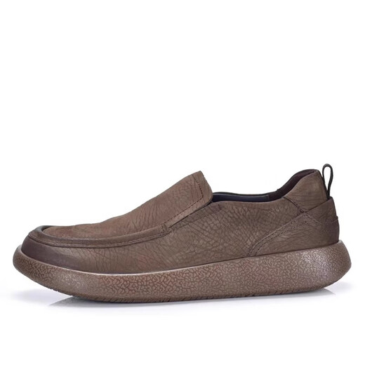 Clarks Herrenschuhe, Frühling und Herbst, neue weiche Sohle, Outdoor, lässig, bequem, Slip-On, echtes Leder, leichte Freizeitschuhe aus Leder, Hellbraun, 42