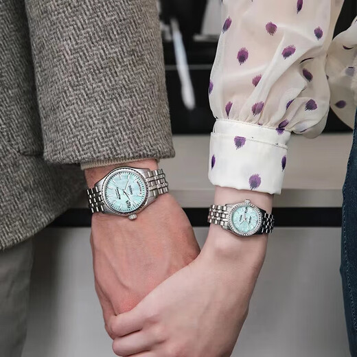 Pflaumenblüten (Titoni) Ruiw Watch Universe Serie Automatische Maschinenwoche Kalender Stahlgürtel Schweizer Uhr 40mm 797 S-719 Blaue Schalenstahlgürtel