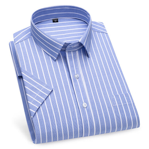 
MONTAGUT 2025 high-end brand men's short-sleeved shirt middle-aged business DP pure cotton formal wear professional workwear free solid color lining DX6636 42