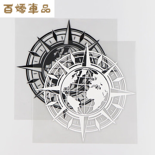 World map compass earth sticker window reflective decoration 12108 KH12108 Map world compass earth reverse