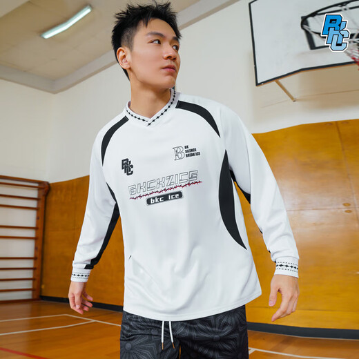 ShanSha Yitong Ice Breaking American Shooting Suit Football Training Suit Long Sleeve Cycling Suit Running Sports T-shirt Splicing Retro Racing Suit Ice Breaking Thorns V Neck Racing Suit - Navy Blue M 160-170 high, 95-115 Jin Jin is equal to 0.5 kg