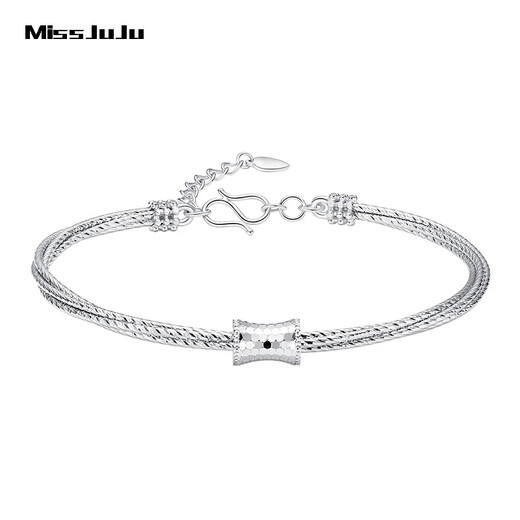 Miss JuJu pt950 platinum small waist bracelet shiny new platinum dragon scale honeycomb open bracelet weight 12.4-12.6g