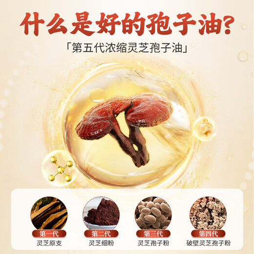 北京同仁堂同仁堂灵芝孢子油软胶囊 破壁灵芝孢子粉萃取中老年礼品 0.4g*30粒*2瓶*1盒