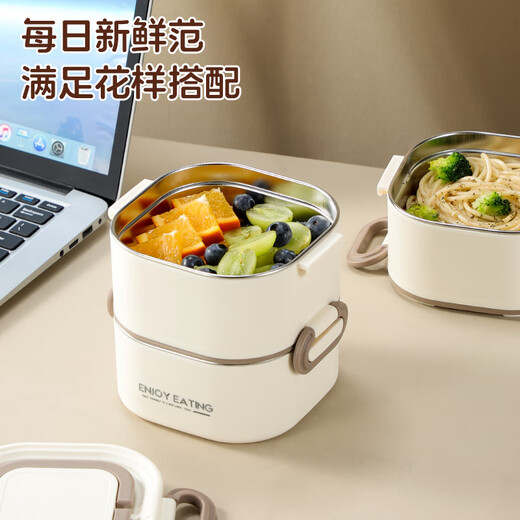 PAKCHOICE保温饭盒316不锈钢上班族可微波多层便当饭盒学生带饭便携保温盒