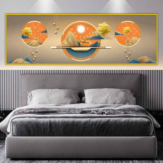 Yonghuan chambre à coucher décoration de chevet peinture auto-adhésive autocollants muraux peinture hôtel hôtel salon salon canapé fond peint wallpaper autocollants - 2-guanju longueur indépendante 9030 cm haut cm bordure simulée