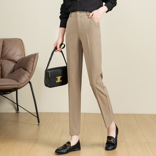 Aemape petit pantalon à patte droite pour les femmes au printemps et à l'été 2025 Nouveau pantalon de cigarette minceur à taille haute