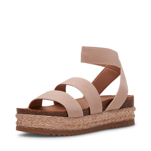 Steve Madden Girls' Shoes Krissy Sandals, Natural Natural 13 Little Kid