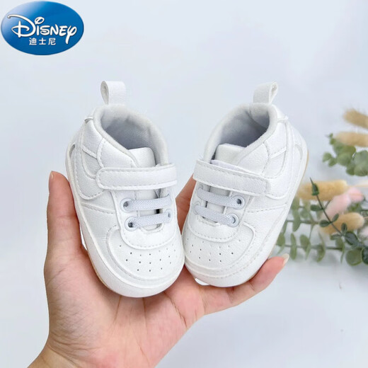 Disney 25 Frühlings- und Herbst neues Baby weicher Sohle nicht rutschernde atmungsaktive Kleinkindschuhe 0-1-Jährige Männer und Frauen Neugeborene Schuhe kleine weiße Schuhe weiß 11 innere Länge (0-6 Monate empfohlen)