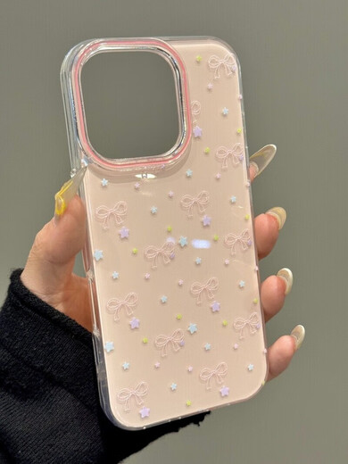 蓝紫色星星OPPOFINDX8PRO手机壳可爱OPPOA56A55/A72/A58/A96 透白-BXSB727粉底星星蝴蝶结 OPPOR15透明无图案