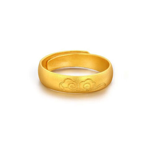 RSRDDY old Phoenix gold store same style 999 Xiangyun style ancient gold ring live mouth adjustable fashion couple ring 18k gold men's style