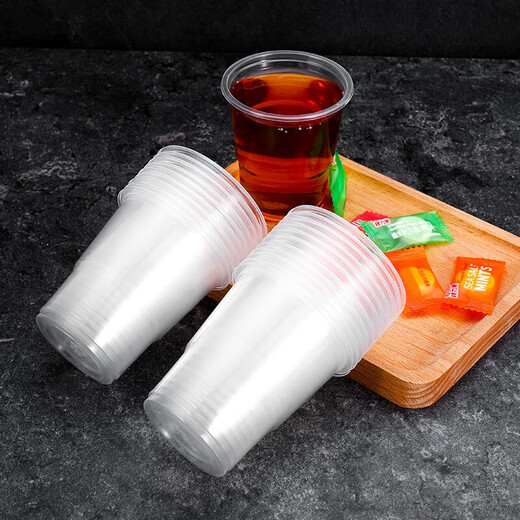 Disposable cup plastic water cup empty cup transparent household thickened leak-proof high temperature resistant soft cup wholesale 180ml 200 pieces