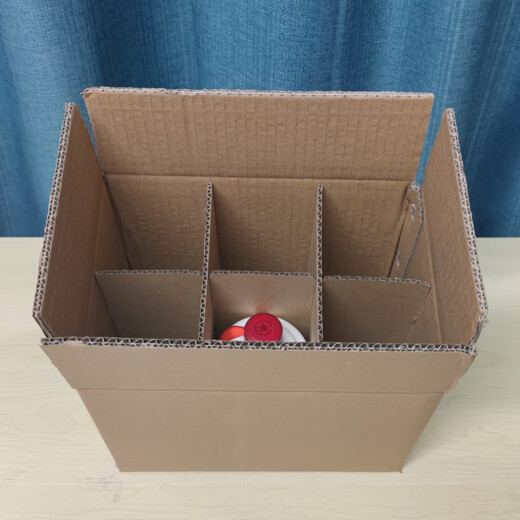 Mo Lin is suitable for light bottle liquor Feitian Moutai box turnover carton cardboard box raw pulp wine box empty box Feitian naked bottle small turnover with partition inner diameter 265x180x height 210mm