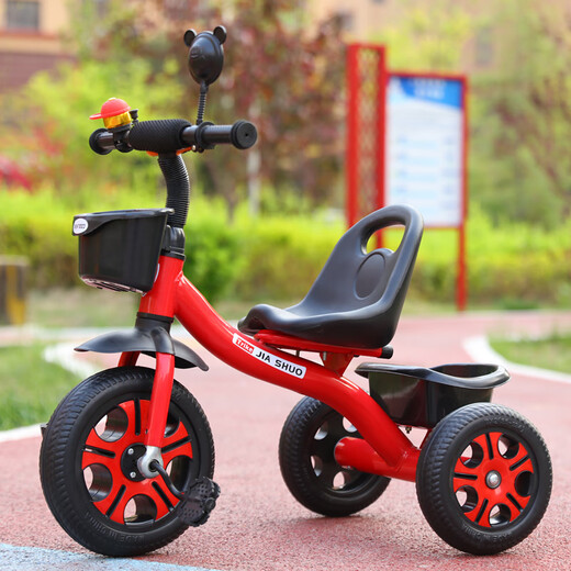 Children's tricycle bicycle 1-3-2-6 years old large children's car baby infant 3-wheel trolley bicycle watermelon red high-end solid wheels