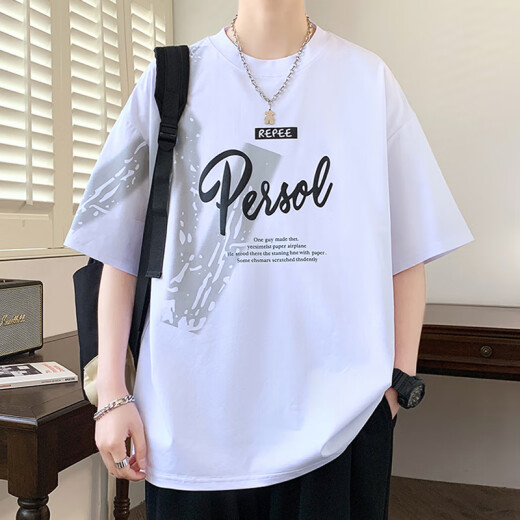 森马（Semir）2025新款青少年短袖t恤男潮流夏季高初中学生帅气大童夏装上衣服 JT693青色 M 约80-100斤可穿