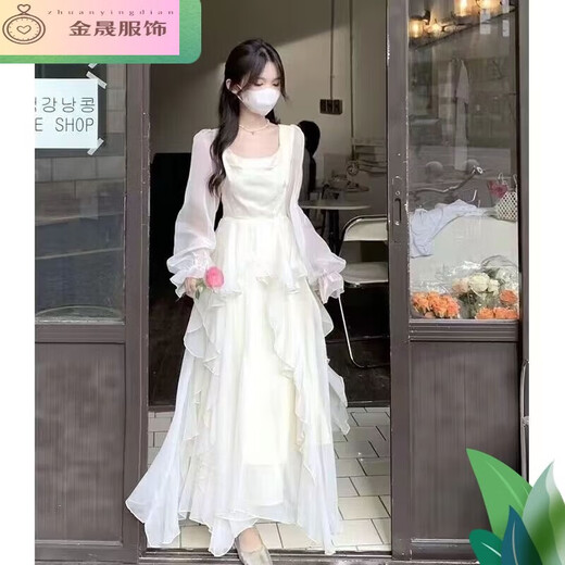 Nyckjk Prinzessin Kleid 2024 NEU NEUER Kurzärärmungs-Frühlingslicht-Hochzeitskleid-Design Feel Taille Hugging French Erst Liebe sanftes weißes Mondlicht Off-weißes Kleid kurzärmelige Eingröße L 110-120jin [Jin gleich 0,5 kg]