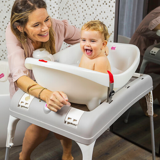 OKBABY Bañera para Bebés Recién Nacidos, Bañera para Niños Que Puede Sentarse o Acostarse, Engrosada, Detección Inteligente de Temperatura, Odaba Original Importado Nuevo Azul Silencioso