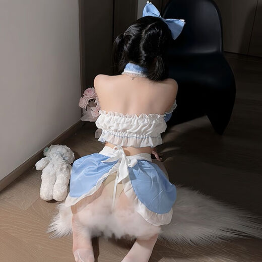 纯欲女仆2025新款性感制服床上羞耻约会战袍激情 2件装女仆套装+袜+7371玫瑰金睡 均码