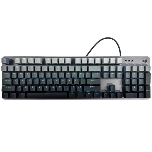 Logitech K845 mechanical keyboard, wired keyboard, gaming office keyboard, e-sports, green tea red axis keyboard, computer laptop backlit DIY keycap, full size 104 keys, K845-Early Day keycap