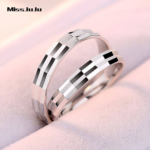 Miss JuJu PT950 platinum ring for men and women, platinum couple ring, wedding engagement ring, plain ring ring, live single, about 3.2g, more refunds based on actual delivery