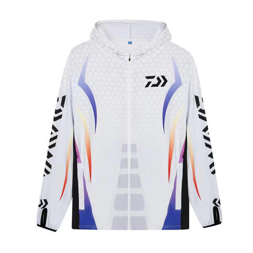 Dayiwa Ice Silk Sun Protection Clothing Breathable Sun Protection Summer Thin Fishing Clothing Anti-mosquito Luaji Fishing Sun Protection Clothing Dark Blue. Sun Protection Clothing with Hat on the Back M