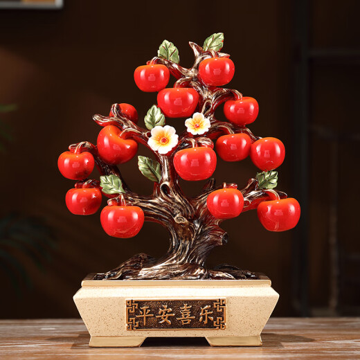 Ping Anxiele Adornos de manzana Alimmons ruyi Room TV TV Gabinete de vinos Decoración Artesanía Reubicación de nuevos regalos de casa Ping Base de arroz en macetas Ping (WXY01M)