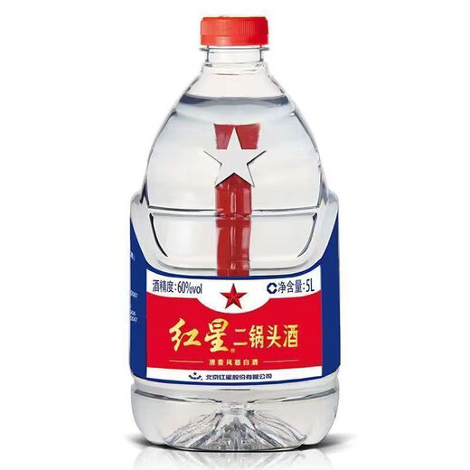 Red Star Erguotou Red Star Erguotou 52%/60% 5L large-capacity barreled white wine brewing wine fragrance style about 10Jin Jin equals 0.5kg Liquor 52% 5000mL 1 barrel *