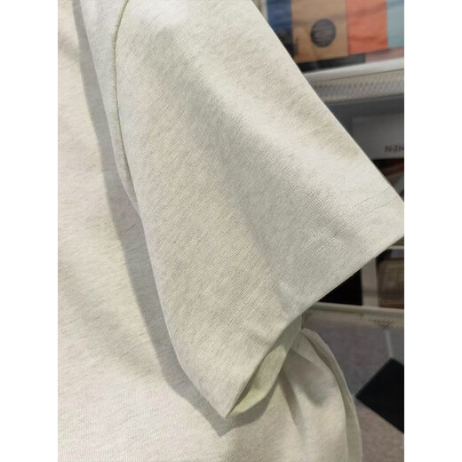 Cantu American Modemarke Heavy Crayon Shin-Shin-Short-Sleeve T-Shief Herren Sommer Lose halbärmelige Basis-Hemd-Hemd-Top-Kleidung weiß grau L [Vorgeschlagen 100-120 Jin [Jin gleich 0,5 kg]]