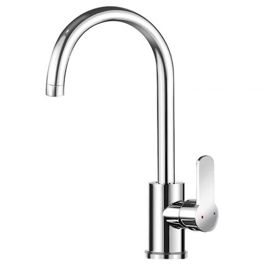 Jomoo official flagship kitchen stainless steel faucet hot and cold water household anti-splash water two-in-one sink single cold wash 2 hot and cold large curved stainless steel thickened kitchen water