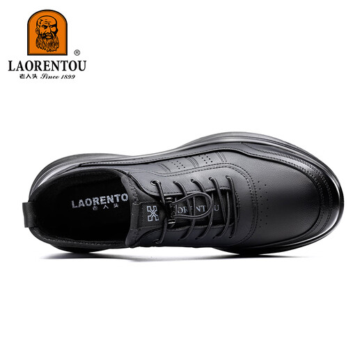 Laorentou (LAORENTOU) men's sports thick-soled walking shoes spring and autumn outdoor business fashion casual shoes men's LA15637 black 41