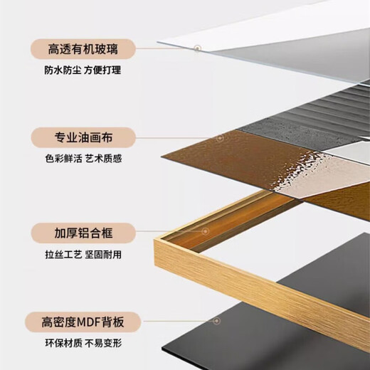 隐形穿衣镜推拉隐藏式全身镜家用卧室壁挂式试衣镜艺术北欧风镜子 日出金山B 40*120铝合金晶瓷画左推拉