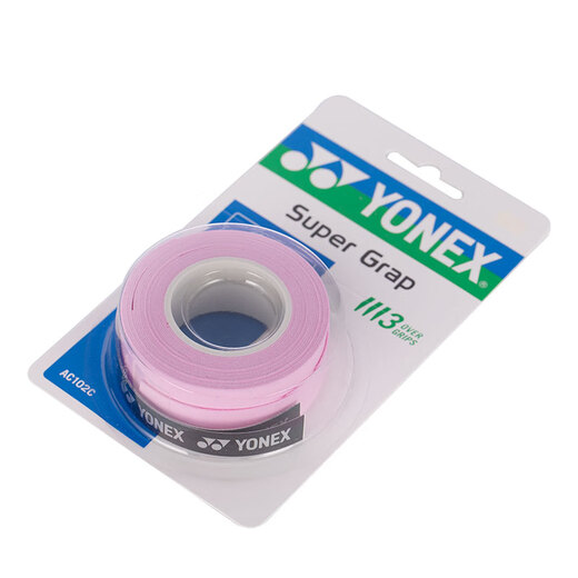 YONEX尤尼克斯羽毛球手胶运动吸汗带握把胶AC-102C-128法国红三条装