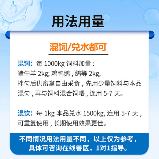 Кормовая добавка Zhonglong Shenli для свиней, крупного рогатого скота и овец для откорма и стимулирования роста цыплят, уток и гусей. Многомерные пробиотики для откорма для жевания, Madnessin 500 г, 1 пакетик