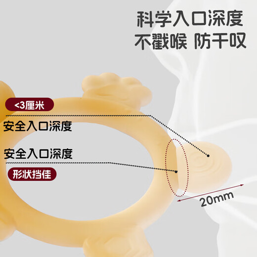 Rattle toy baby early education silicone molar stick baby chewing gum to soothe and prevent hand eating food grade boiled teether five-in-one circle teether bag