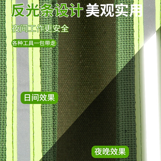 Yun Panfeng Backpack Tool Bag Large Backpack Multifunctional Repair Canvas Woodworking Thickened Wear-Resistant Portable Installation Electrician Bag Backpack Small Size Length 35 Width 15 Height 38cm