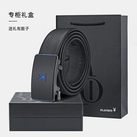 PLAYBOY (Playboy) Men's Genuine Leather Automatic Buckle Belt New Business Style Versátil 12115 cm
