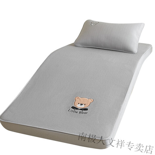 Antarctica Class A ice bean mat dormitory 0.9x1.9m PE cool feeling bed sheet soft mat home baby ice silk mat Ruibao bear bed sheet-grey single mat 90cm*190cm