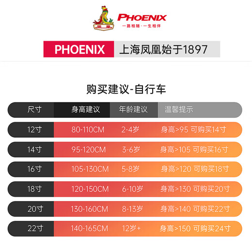 Phoenix (Phoenix) children's bicycle children's folding bicycle 6-10 years old with auxiliary wheels Phoenix children's bicycle children's bicycle space silver | sports model + spoke wheel + gift bag 16 inches, suitable for 105-130cm