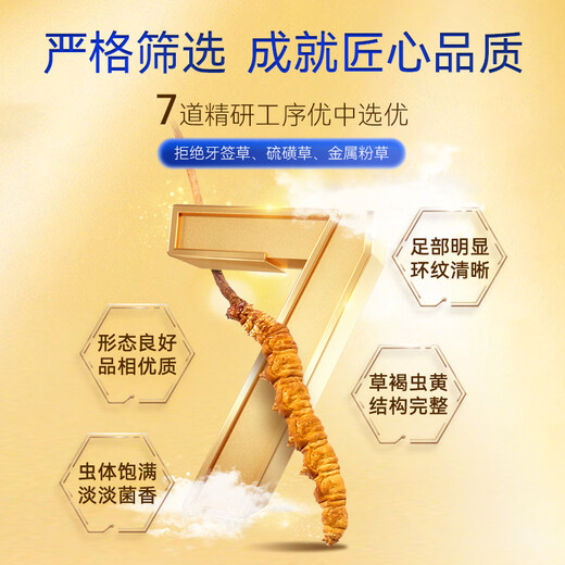 Dongyangguang Cordyceps sinensis 3-4 roots/g4 roots tonic gift box Cordyceps nutritional supplements for elders
