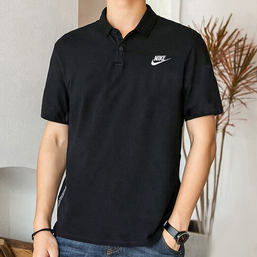 耐克（NIKE）polo衫T恤夏款男透气跑步训练健身骑行纯色立领衬衫短袖 FN3895-100  S 100-120斤