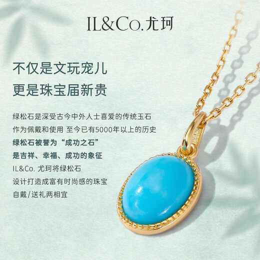 IL&CO Youke Turquoise Necklace Necklace Women's Light Luxury Fashion Chinese Valentine's Day Gift for Girlfriend and Wife