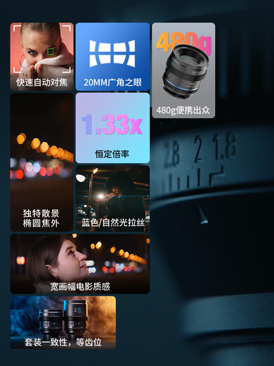 SIRUI S35 autofocus zoom lens 20mm T1.8 1.33x Z mount (brushed blue)