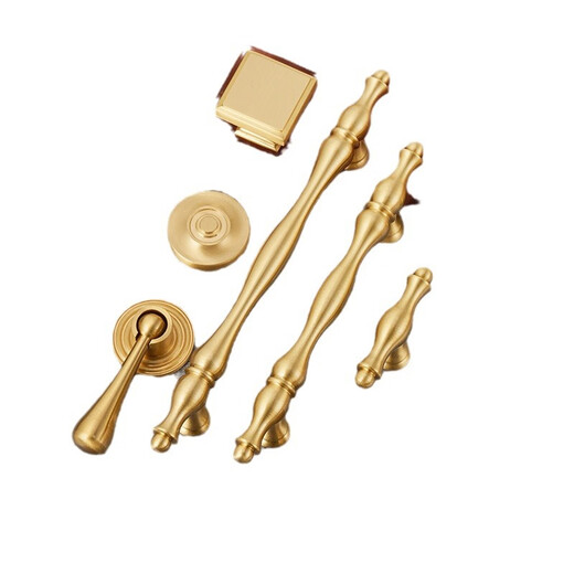 
XMSJ custom French brass solid handle cabinet door cabinet wardrobe shoe cabinet cabinet drawer American European style surface-mounted handle 6623-33