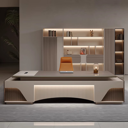 Yuzhu high-end boss desk office desk simple modern light luxury CEO desk chairman executive desk office desk and chair combination 2.0 meters light luxury boss desk