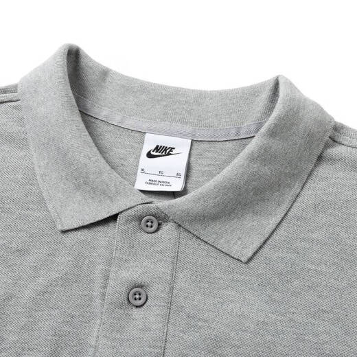 耐克（NIKE）官方舰店短袖男装 夏夏新款运动服时尚透气POLO衫翻领T恤衫 FN3895-063/灰色刺绣小标 S
