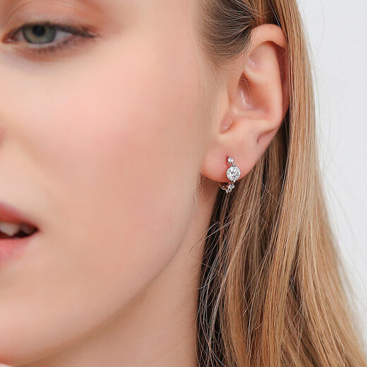 DR. DARLING Moissanite diamond earrings for women 2025 new light luxury niche high-end silver earrings earrings jewelry birthday gift Moissanite diamond earrings 50 cents a pair